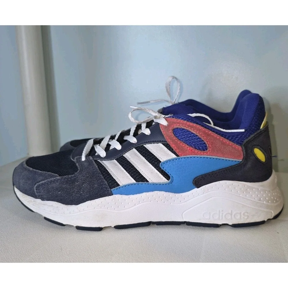 Adidas Cloudfoam Blue Chaos Legend Ink Shock Red‎ Men's Running Shoes 9 US